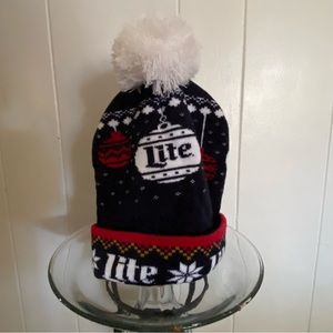 Miller Lite Christmas beanie